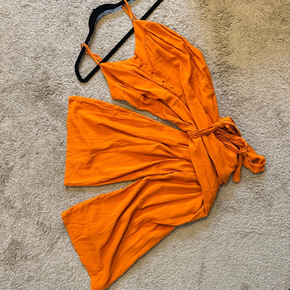 Beautiful orange rayon jumpsuit